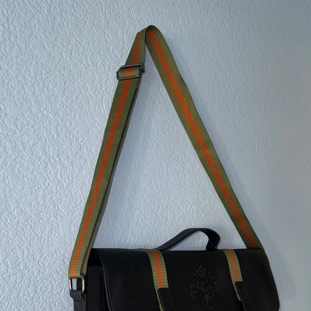 Wizarding World Of Harry Potter Black Messenger/Laptop Bag with Striped Strap
